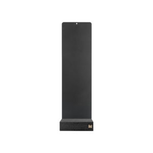 Metal plate w/wooden plinth  14x50 cm CHARCOAL